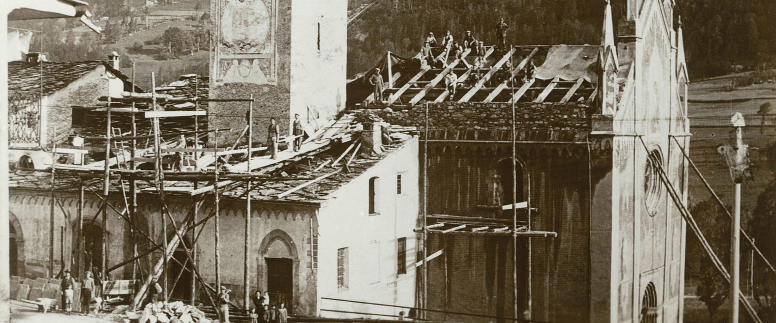 Foto storica di un cantiere Bongiasca